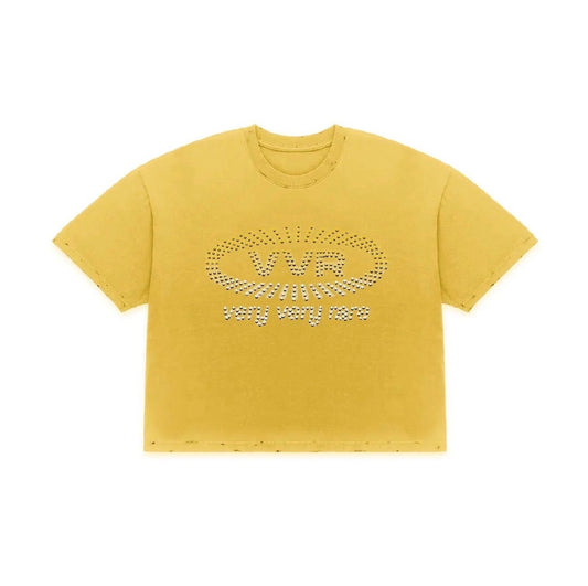 RHINESTONE LOGO TEE YELLOW